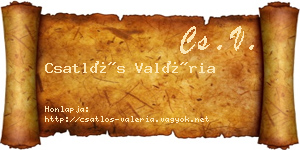 Csatlós Valéria névjegykártya