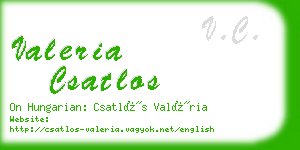 valeria csatlos business card